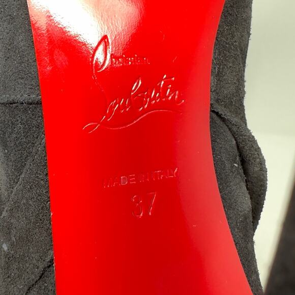 Christian Louboutin Boot Lionne Knee High Suede Fringe Boots EU 37 - Picture 13 of 13